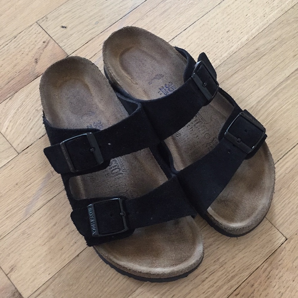 Birkenstock Arizona Soft Footbed Black Suede 35N